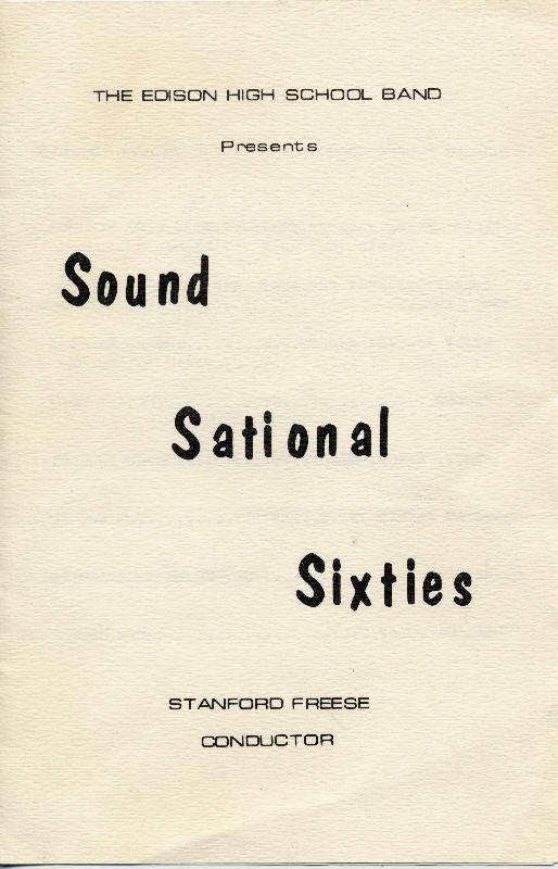 1970 Edison High School Band
'Sound Sational Sixties' Concert 
Stanford Freese, Conductor (Cover)